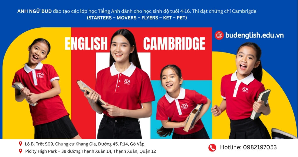 Lộ trình học tiếng Anh dành cho trẻ từ 3,5 đến 14 tuổi tại Anh Ngữ BUD