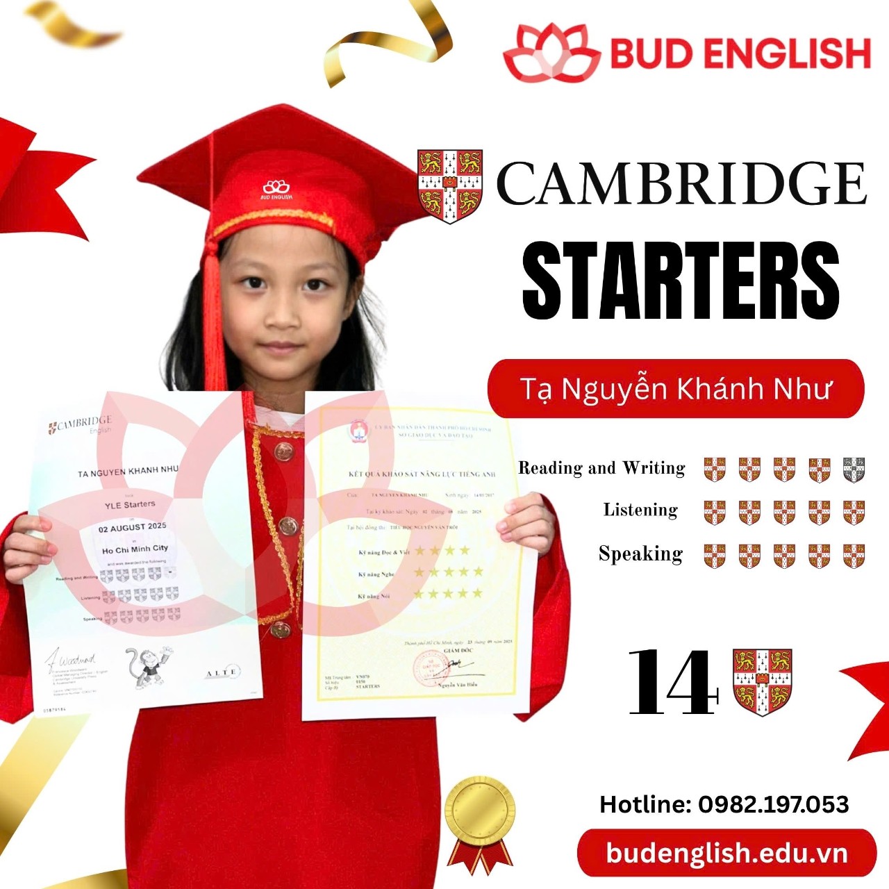 Anh Ngữ BUD - Thành tích thi Cambridge Starters (2)